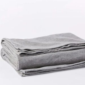 Coyuchi- Sequoia Washable Organic Cotton & Wool Blanket (Gray)